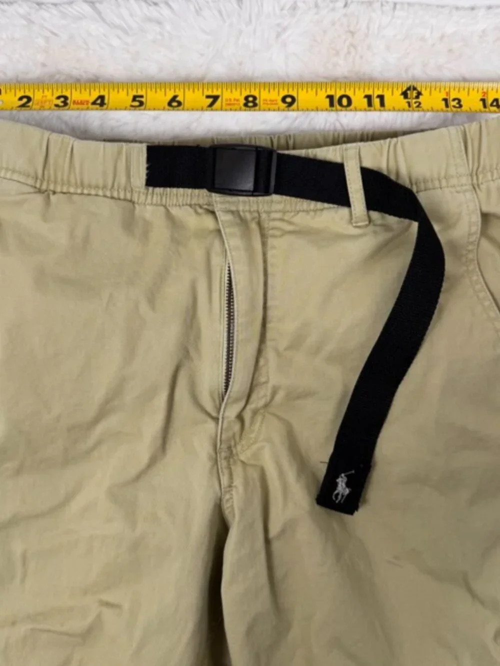 Polo Ralph Lauren Men's Khaki Classic Fit Tapered Prepster Pants Belted Size M